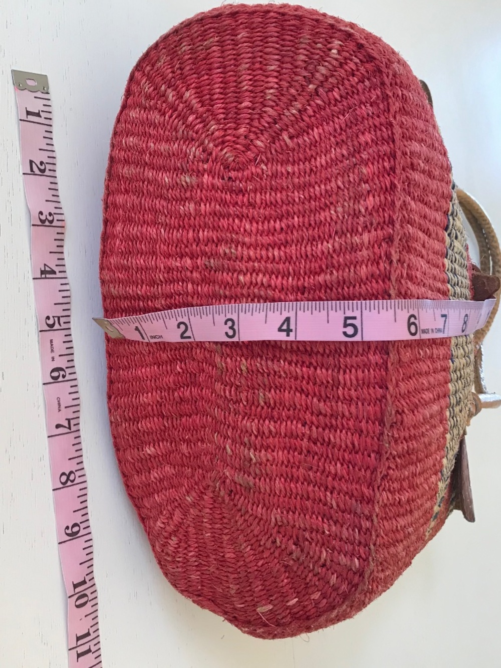 FESTIVAL 🔥 BOHO-CHIC VINTAGE TOOLED LEATHER FLAP WOVEN SISAL BAG - Picture 5 of 16